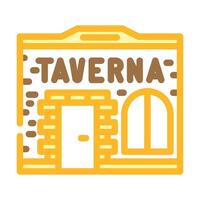 taverna street cafe color icon illustration vector