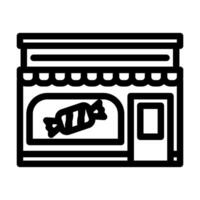 patisserie street cafe line icon illustration vector