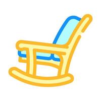 rocking chair outdoor furniture color icon illustration vector