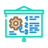 user training analyst color icon illustration vector