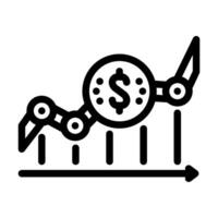 cash flow management business process line icon illustration vector