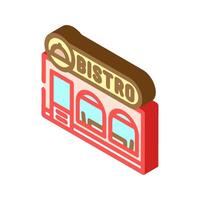 bistro street cafe isometric icon illustration vector