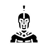 gladiator spartan roman greek glyph icon illustration vector