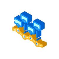 network topology analyst isometric icon illustration vector