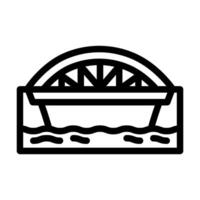 bowstring bridge line icon illustration vector