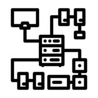 it architecture analyst line icon illustration vector