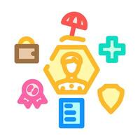 benefits administration business color icon illustration vector