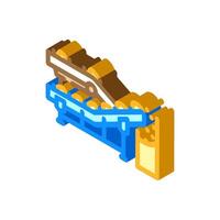 conveyor wood pellets isometric icon illustration vector