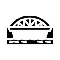 cuerda del arco puente glifo icono ilustración vector