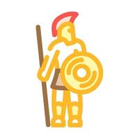 warior ancient soldier color icon illustration vector