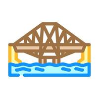 cantilever bridge color icon illustration vector