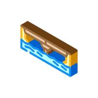 beam bridge isometric icon illustration vector