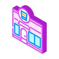 juice bar street cafe isometric icon illustration vector