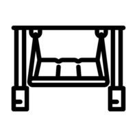 porch swing outdoor furniture line icon illustration vector