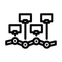 network topology analyst line icon illustration vector