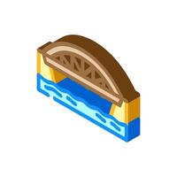 bowstring bridge isometric icon illustration vector