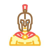 gladiator spartan roman greek color icon illustration vector