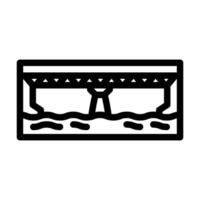 girder bridge line icon illustration vector