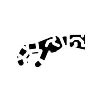 grip robot hand gesture glyph icon illustration vector