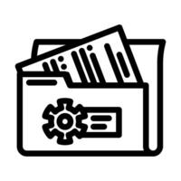 system documentation analyst line icon illustration vector