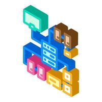 it architecture analyst isometric icon illustration vector