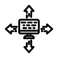 system deployment analyst line icon illustration vector