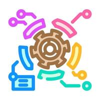 change management analyst color icon illustration vector