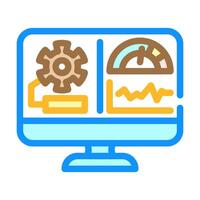 performance testing analyst color icon illustration vector