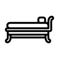 daybed outdoor furniture line icon illustration vector