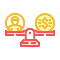 compensation management business color icon illustration vector
