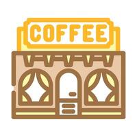 coffeehouse street cafe color icon illustration vector