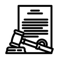 legal documentation business process line icon illustration vector
