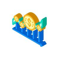 cash flow management business process isometric icon illustration vector