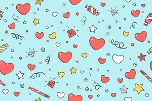 Seamless pattern with hearts for Valentine Day vector