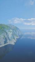 aerial view on white stones on ocean bottom and chalk cliffs video