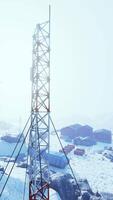 vista della vecchia base antartica alla stazione del polo sud in antartide video