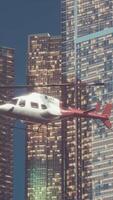 Helicopter flies through center of big city video