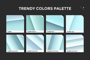 Glass facet gradient template, icon vector