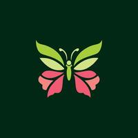 hermosa mariposa logo, mariposa conformado flor logo, florista negocio logo vector