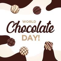 World Chocolate Day Banner Post vector