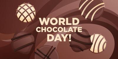 World Chocolate Day Banner Post vector