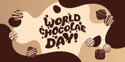 World Chocolate Day Banner Post vector