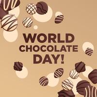 World Chocolate Day Banner Post vector