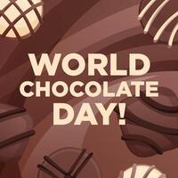 World Chocolate Day Banner Post vector