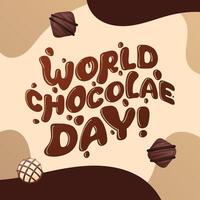 World Chocolate Day Banner Post vector