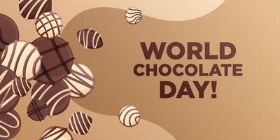 World Chocolate Day Banner Post vector