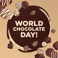 World Chocolate Day Banner Post vector