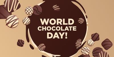 World Chocolate Day Banner Post vector