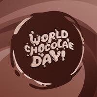 mundo chocolate día bandera enviar vector