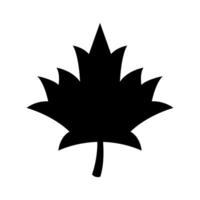 Maple leaf Silhouette Art isolated on white background vector